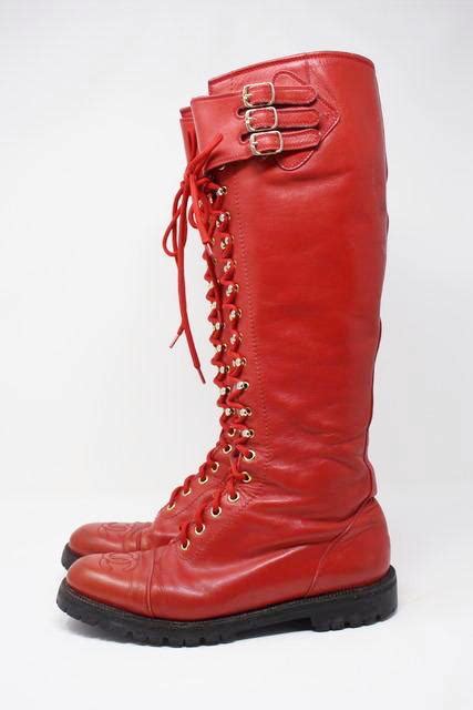 Rare Iconic Vintage CHANEL F/W 1992 Combat Boots